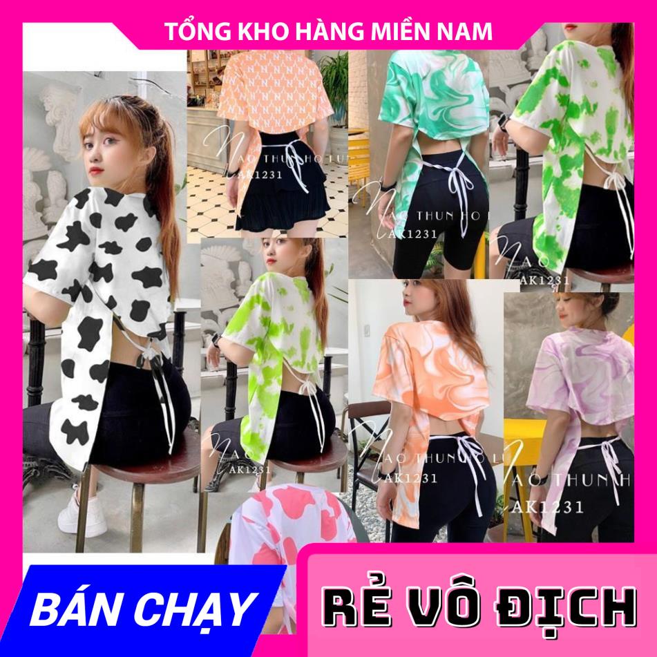 ÁO HỞ LƯNG CỘT DÂY SAU LƯNG ⚡ ÁO BÒ SỮA ⚡ THUN CỘT DÂY ⚡ ÁO BUỘT DÂY ⚡ ÁO THUN PHOM RỘNG AK1231