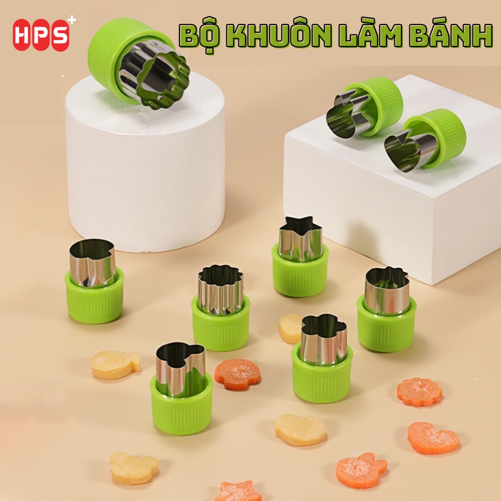 Khuôn làm bánh mini đa năng, cắt củ quả tạo hình thú vị cho bé ăn dặm