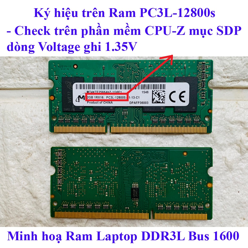 Ram Laptop PC3/PC3L 2Gb, 4Gb, 8Gb BUS 1333 BUS 1600 12800s DDR3 DDR3L zin tháo máy bảo hành 1 đổi 1