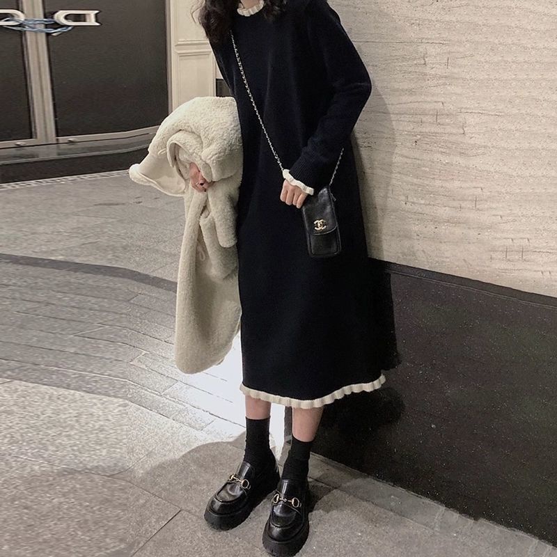 Đầm Dệt Kim Dáng Dài Thiết Kế Mới Xinh Xắn Thời Trang Dành Cho Nữ