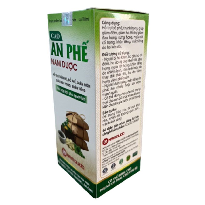 Cao An Phế Nam Dược 110ml hỗ trợ bổ phế, thanh họng - Gia Hân