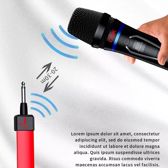 Bộ 2 Micro Không Dây COK ST-1100 Bảo Hành 12 tháng Micro Chuyên Dành Cho Mọi Loa Kéo Và Âm Ly Đổi Mới Trong Vòng 7 Ngày