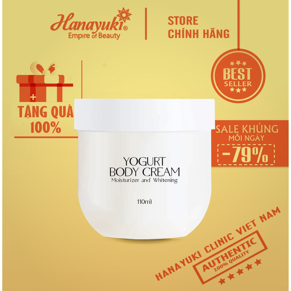 Kem Ủ Dưỡng Trắng Body Hanayuki Yogurt Body Cream Sữa Chua Nước Hoa Chính Hãng - Hanayuki Asia