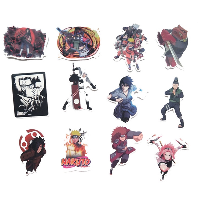 Bộ 70 Sticker Dán Trang Trí Hình Nhân Vật Trong Phim Hoạt Hình Naruto