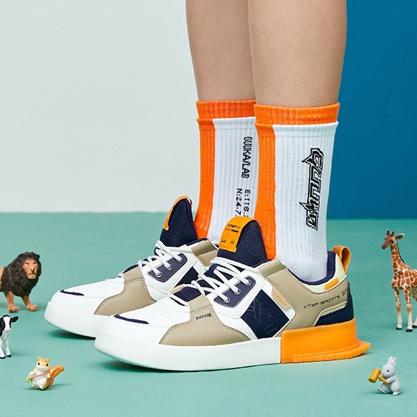 Giày thể thao Xtep phong cách đường phố chống mài mòn bền bỉ thời trang đơn giản thoải mái dành cho nam