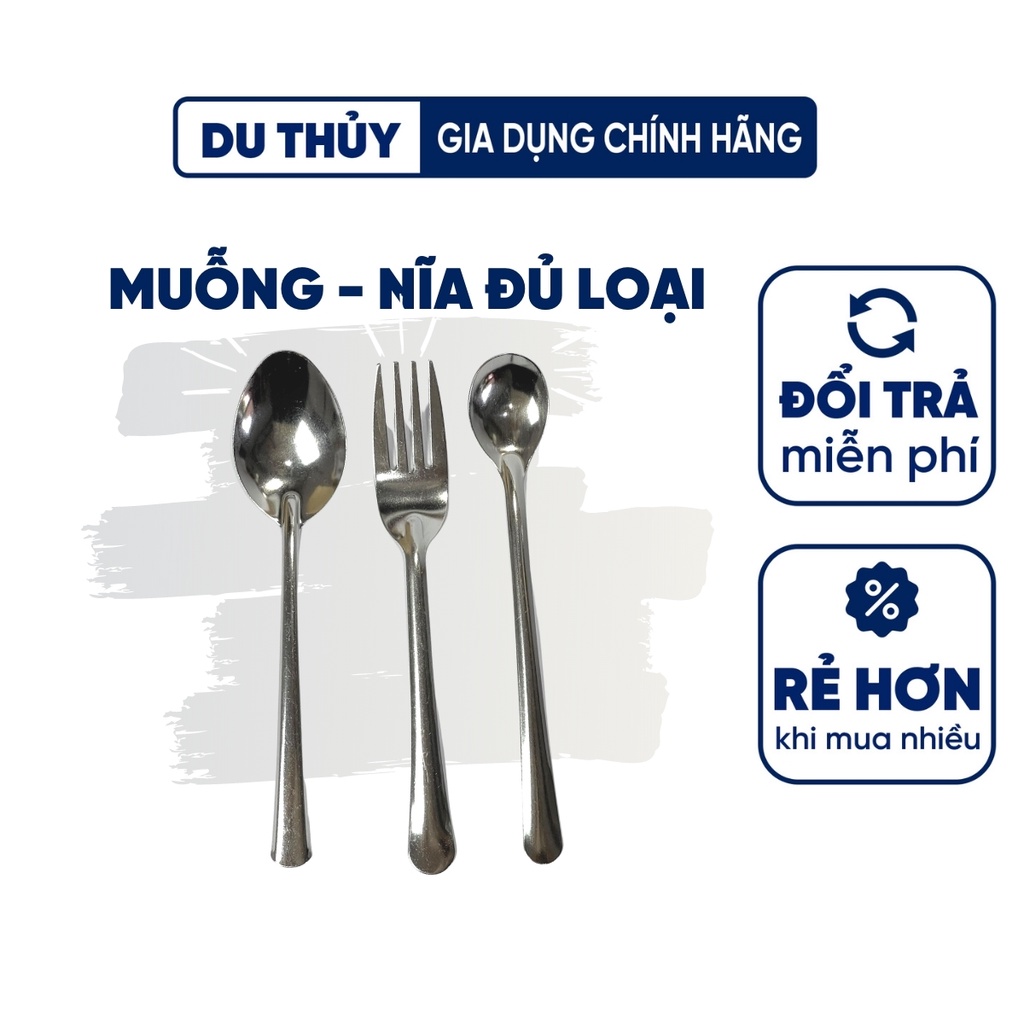 Muỗng cơm inox, muỗng canh inox, muỗng kem inox, mui cơm inox, muỗng súp inox, nĩa inox đủ bằng inox bền không gỉ