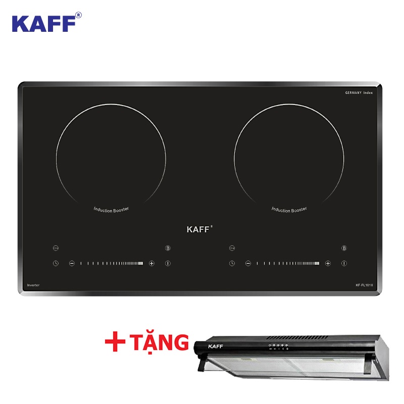 Bếp từ đôi cảm ứng KAFF KF-FL101II - HÀNG NHẬP MALAYSIA + TẶNG Máy hút mùi bếp
