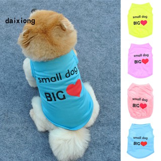 daixiong Summer Cute Small Dog Big Heart Print Dog Puppy Doggie Vest Pet Clothes Costume