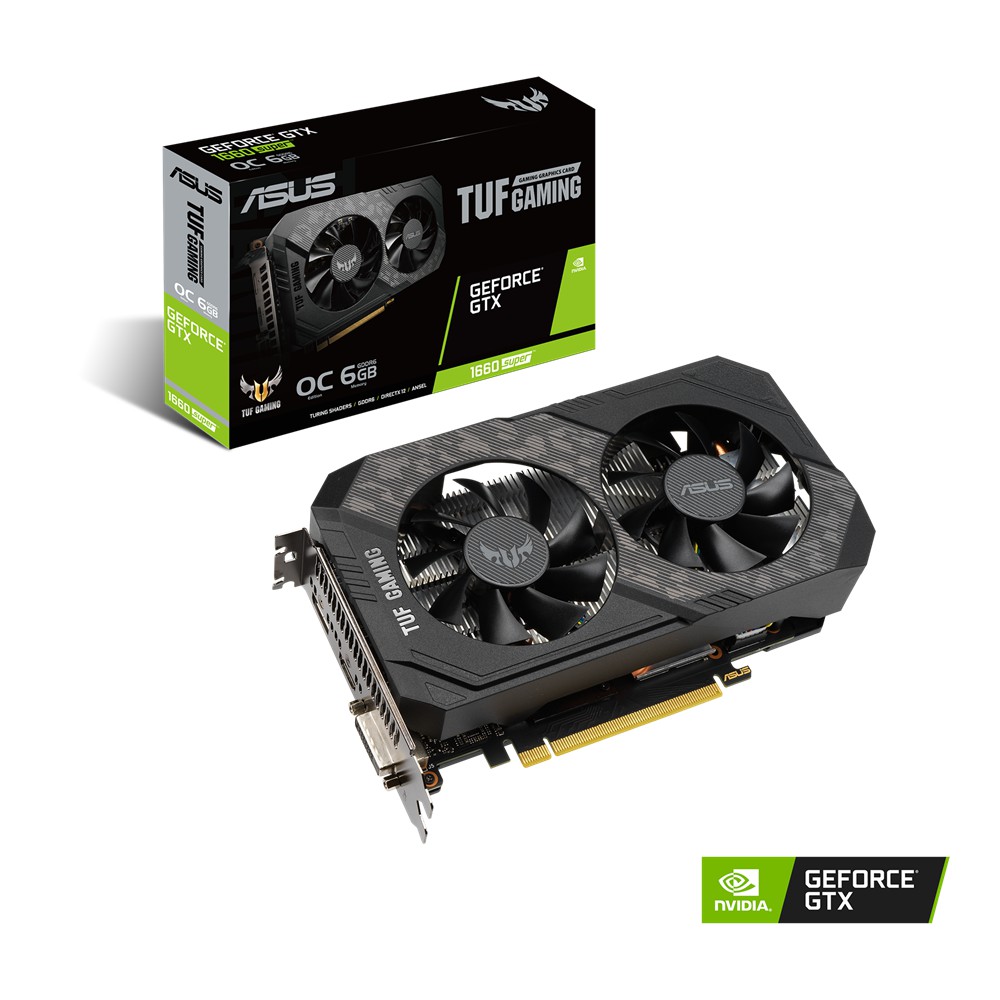 Card đồ họa VGA ASUS TUF-GTX1660S-O6G-GAMING 6GB GDDR6 192-bit - Hàng Chính Hãng