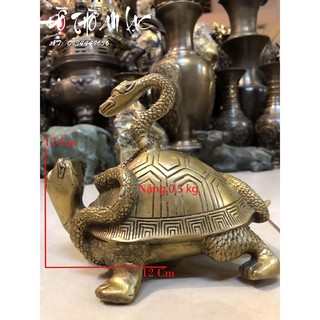 Tượng đồng rùa cõng rắn-huyền vũ