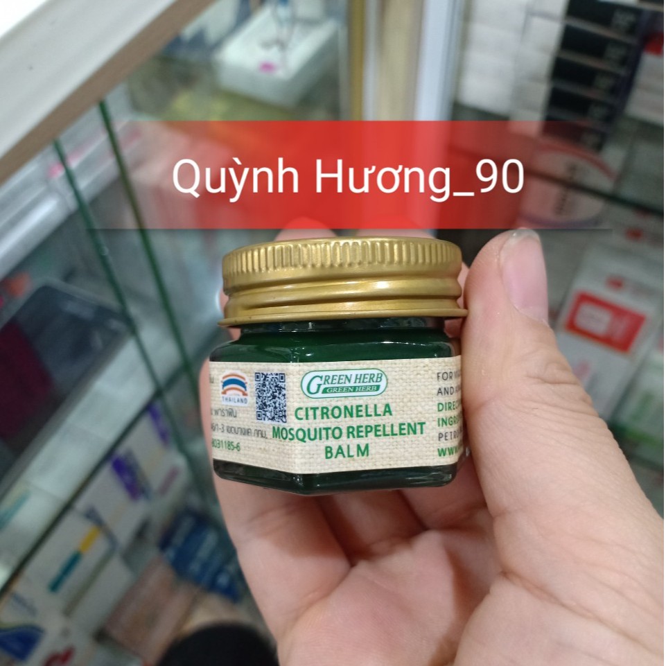 Dầu cù là SẢ GREEN HERB CITRONELLA MOSQUITO BALM dùng khi muỗi,côn trùng đốt