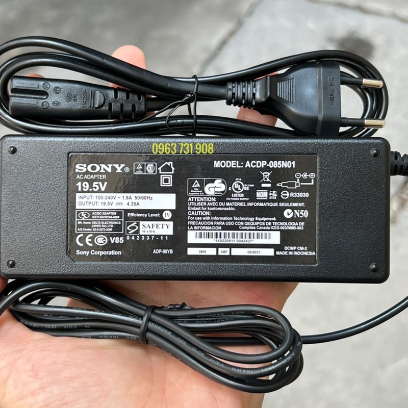 Cục nguồn tivi sony 19.5V 4.35A bản gốc bảo hành 12 tháng
