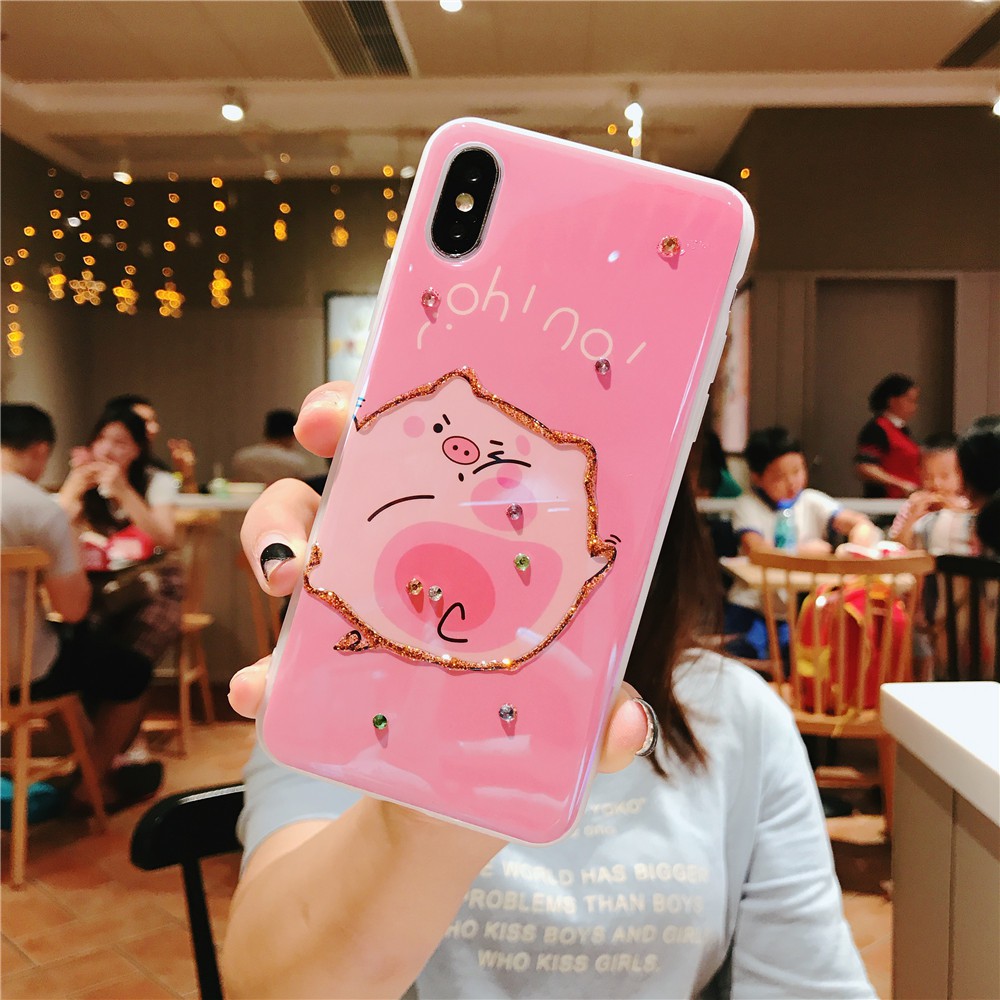 ỐP LƯNG IPHONE HEO HỒNG OH NO - DISS YOU CHO IPHONE 6/7/8, 6Plus/6sPlus/7Plus/8Plus, X/XS, XS Max