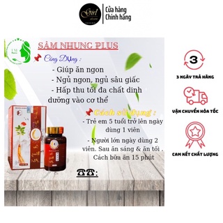 [Mã SKAMLTSM9 giảm 10% đơn 99K] [Chính hãng] Tăng cân Sâm Nhung Plus ăn khỏe ngủ ngon