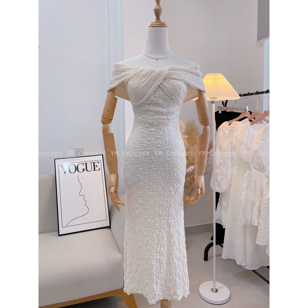 Đầm Body Trễ Vai Nhún Sang Chảnh - D0586