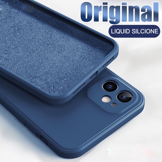 Ốp Điện Thoại Silicon Mềm Màu Trơn Đơn Giản Dành Cho iPhone 11 12 13 Pro Max 12 mini 7 8 Plus