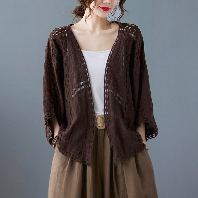☻ L O T U S ☻ Cộng Với Kích Thước Crochet Phụ Nữ Phong Cách Cổ Điển CAL1670