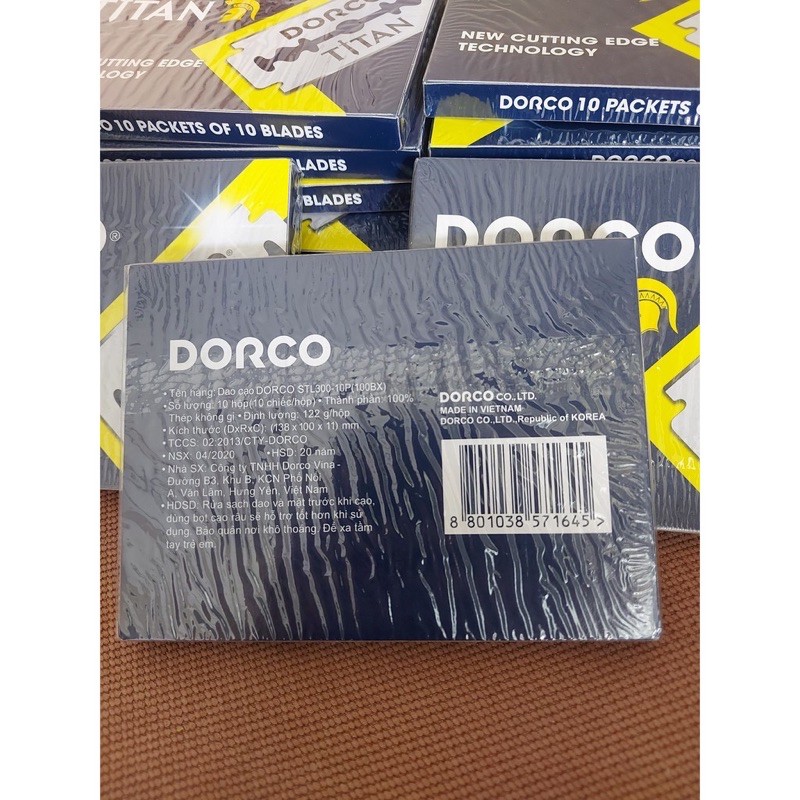Hộp lưỡi lam Dorco trắng(1 hộp 100lưỡi)