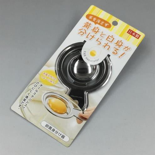 Dụng cụ tách lòng đỏ trứng gà ECHO | Thìa inox có lỗ tách lòng đỏ trứng hàng nội địa Nhật