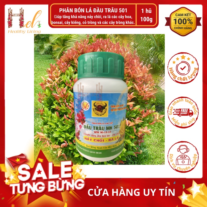 Phân Bón Đầu Trâu MK 501 - NPK 30-15-10 - Nảy Chồi, Ra Lá