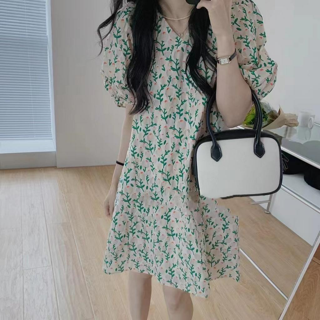 Đầm Hoa Ngắn Tay Dáng Rộng Thời Trang Mùa Hè 63993