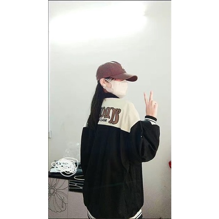 Áo khoác Jacket nam nữ Áo khoác bomber đen trắng phong cách cá tính