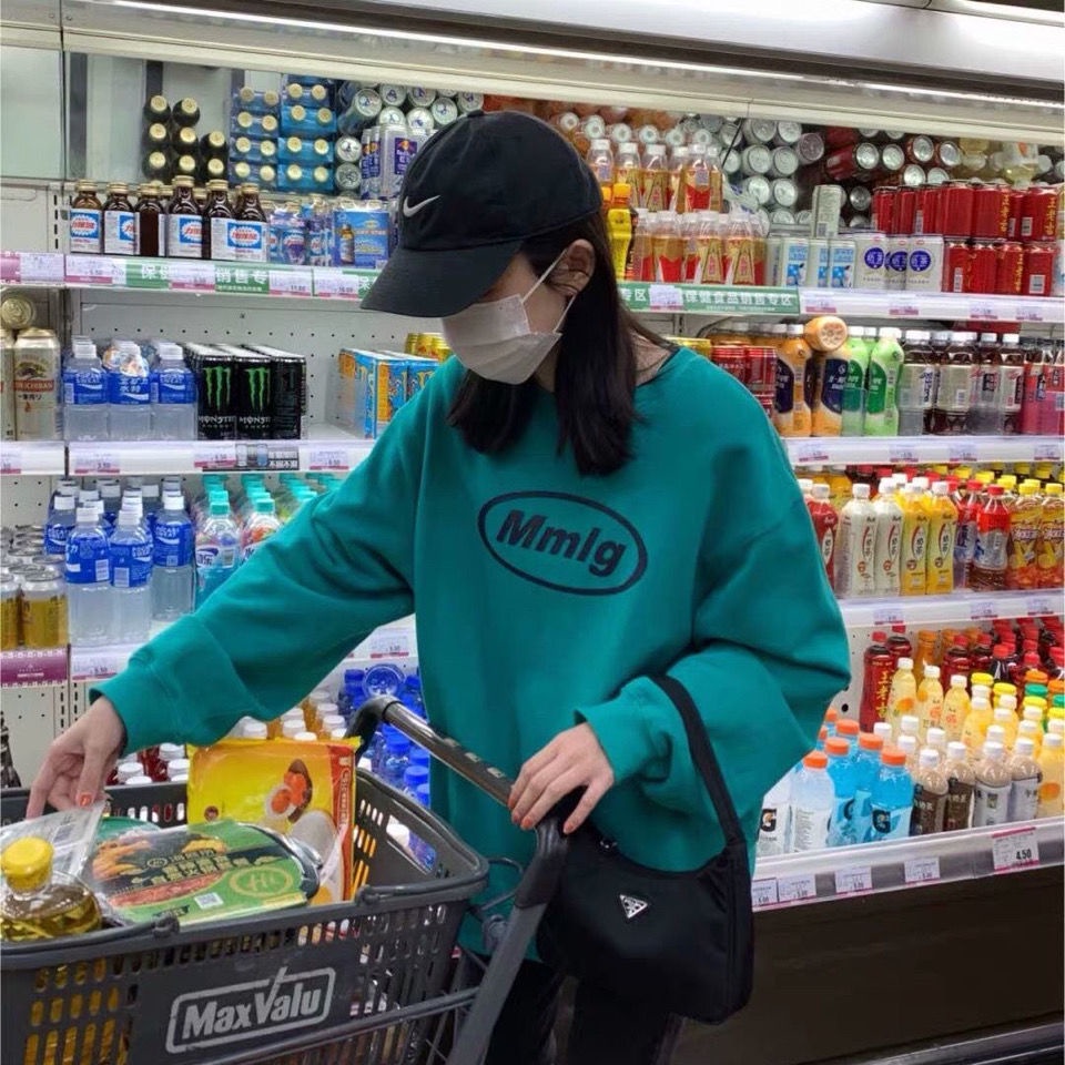 Áo Sweater Cổ Tròn Dáng Rộng In Chữ Thời Trang Xuân Thu Dành Cho Nữ | BigBuy360 - bigbuy360.vn