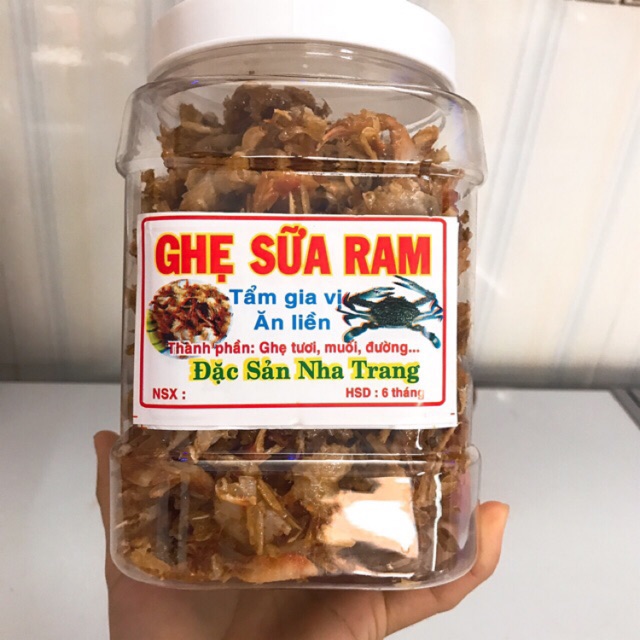 500gr Ghẹ sữa ram me Nha Trang hũ lớn y hình