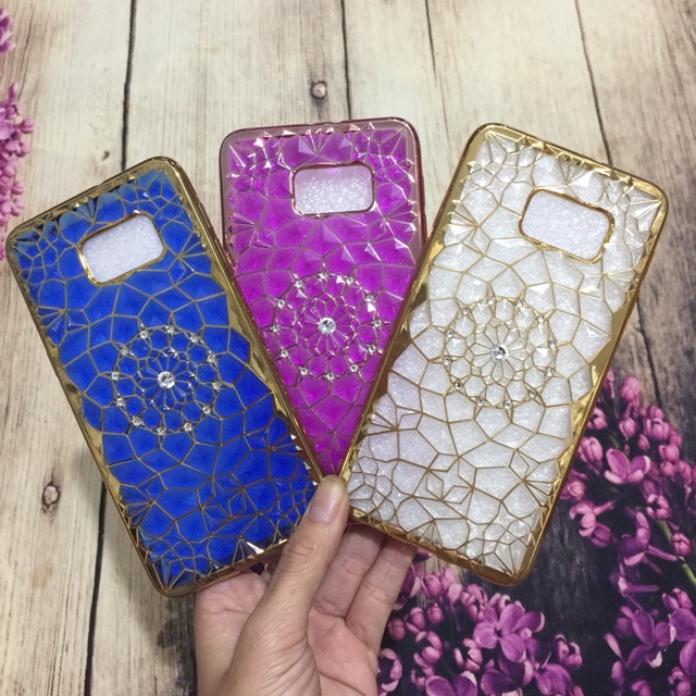 Ốp galaxy S6 edge plus chạm nổi đính đá cực sang trọng