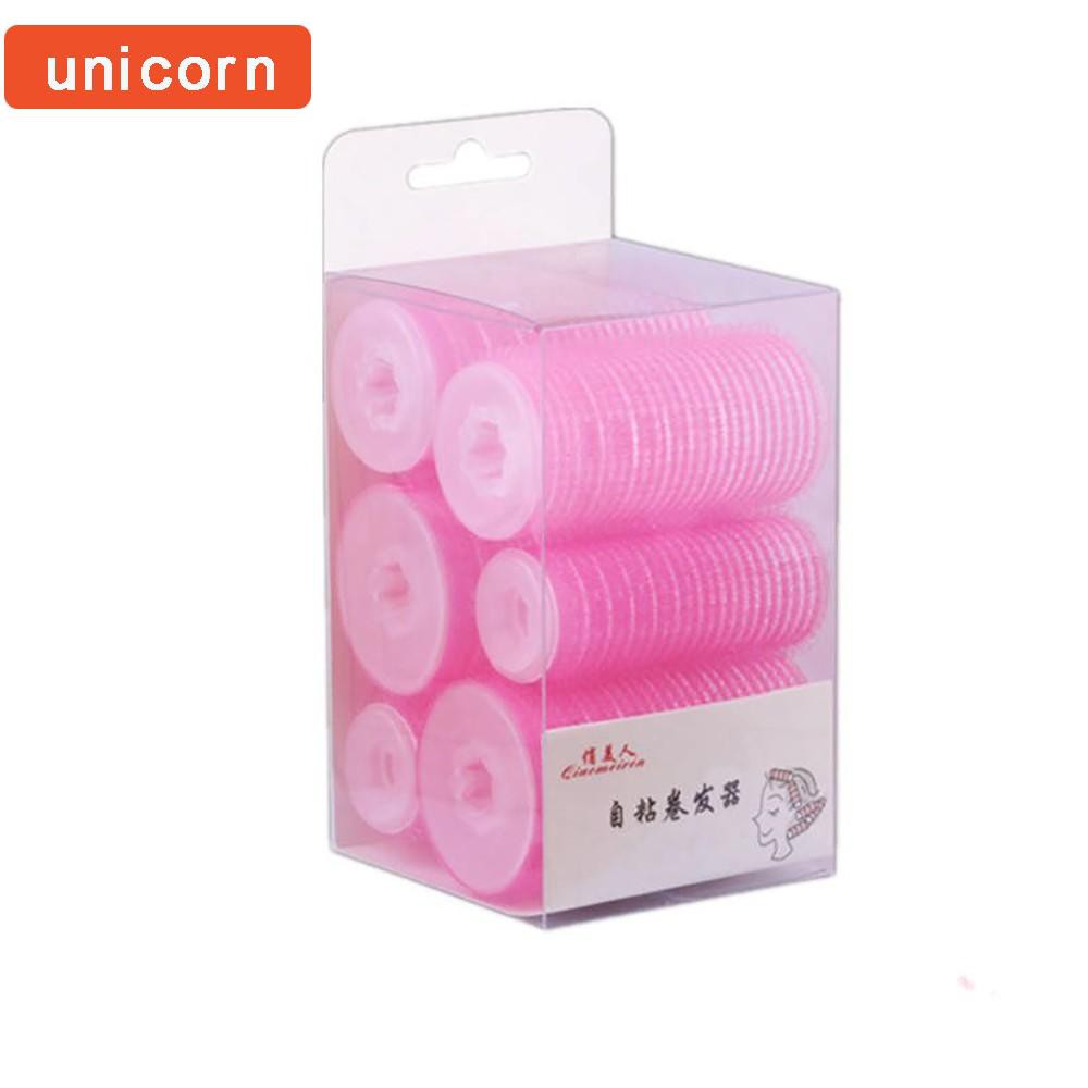 (Hàng Mới Về) Set 6 Lô Quấn Tóc Tự Dính Tiện Dụng