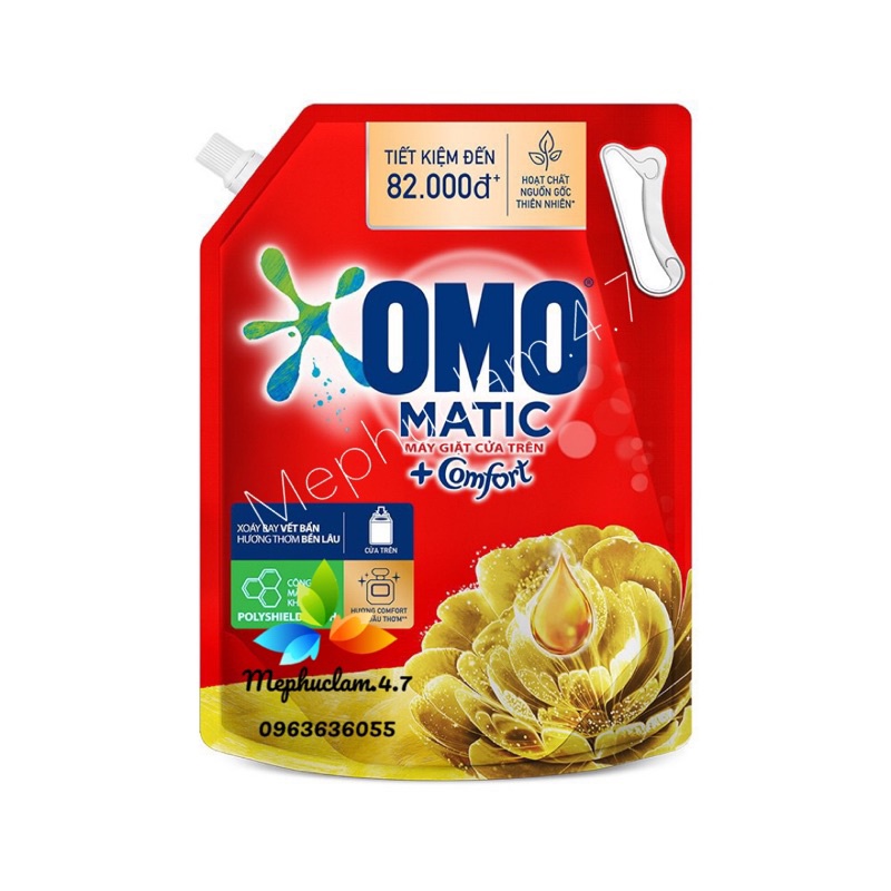 Nước giặt OMO túi (3.7kg/4kg) siêu tiết kiệm