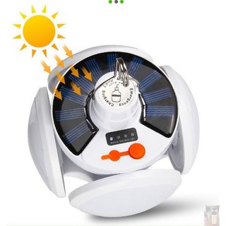 Bóng đèn led tích điện, năng lượng mặt trời hình 4 cánh hoa có thể đóng mở