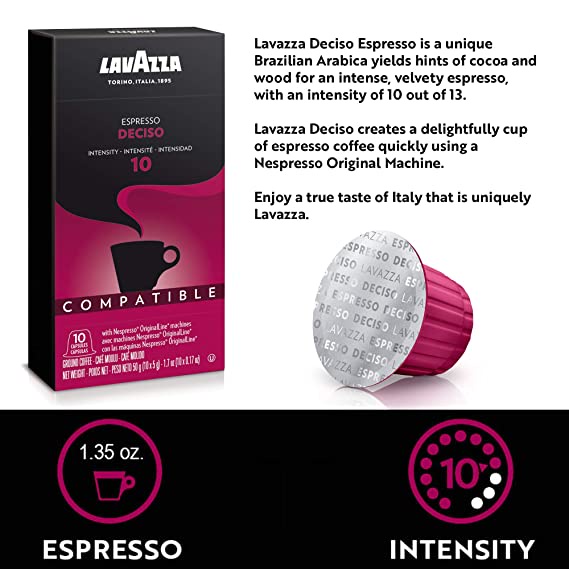 Cà phê Ý Lavazza viên nén Espresso Capsules, hộp 10 viên nén [Made in Italy]