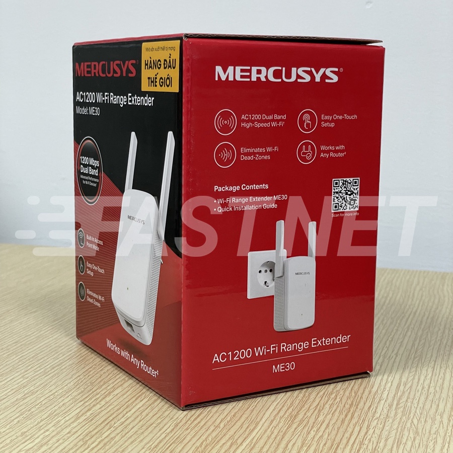Bộ Mở Rộng Sóng Wifi Mercusys ME30 Chuẩn AC1200