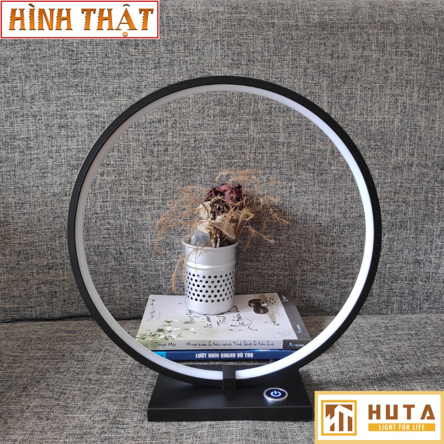 Đèn Bàn Cảm Ứng HUTA Tăng Giảm Độ Sáng, Ánh Sáng Vàng, Dùng Làm Đèn Ngủ, Để Phòng Khách, Trang Trí Decor, Led 18W, Mã C1