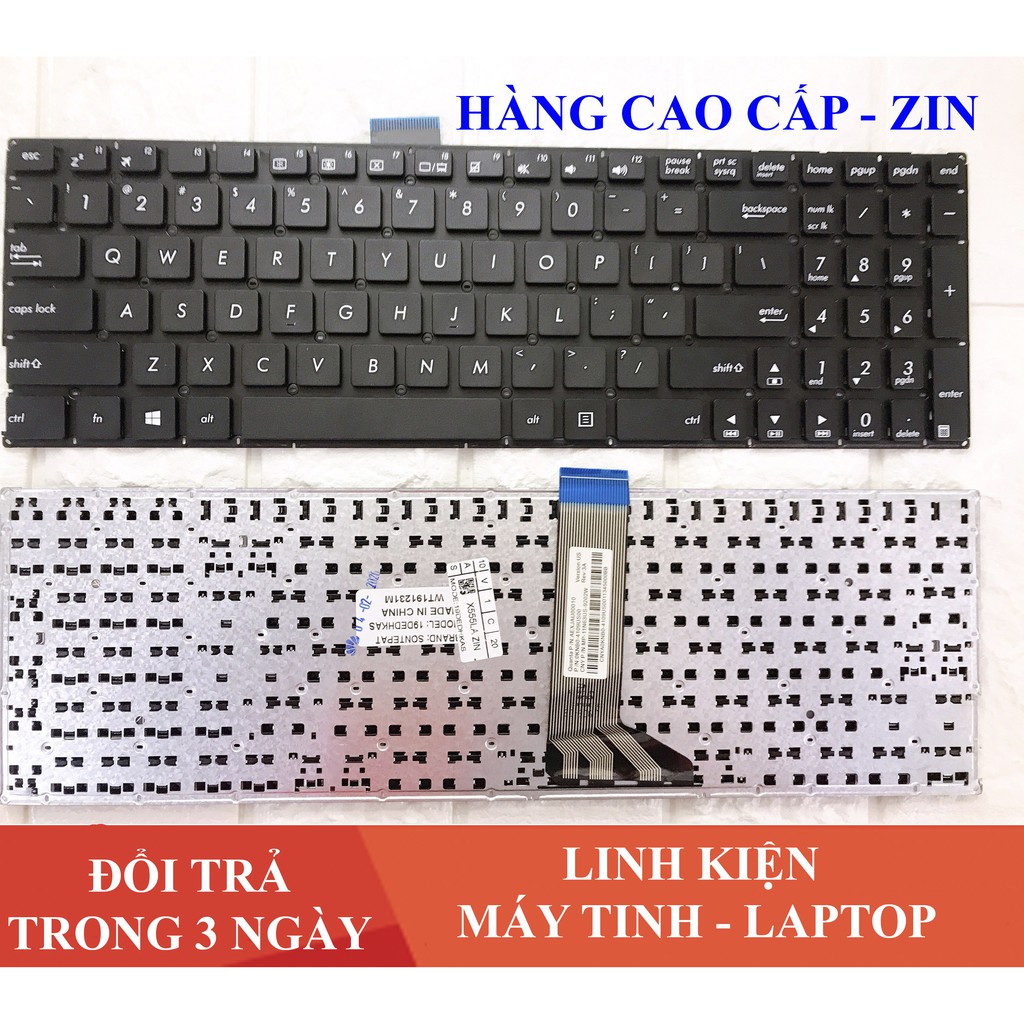 Phím Laptop Asus F555 X555 K555 TP550 (cáp dài hơn X551, phím chìm phải hàn DÀNH CHO THỢ)
