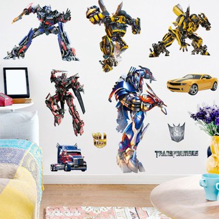 Miếng Dán Tường Hình Robot Transformer Trang Trí Phòng Ngủ