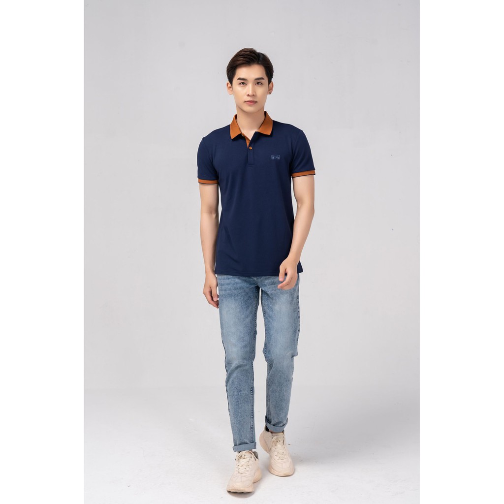  Áo polo nam cafe phối nẹp YODY trẻ trung chống tia UV hữu hiệu - APM3635 | BigBuy360 - bigbuy360.vn