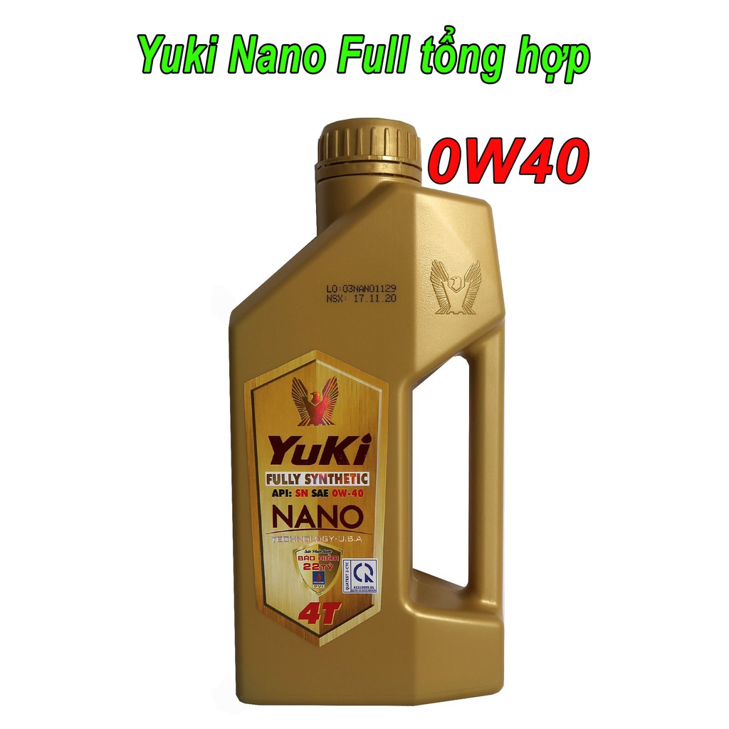 Nhớt Yuki Nano 0W40 Tổng Hợp Cao Cấp Cho Xe Số Và Côn Tay