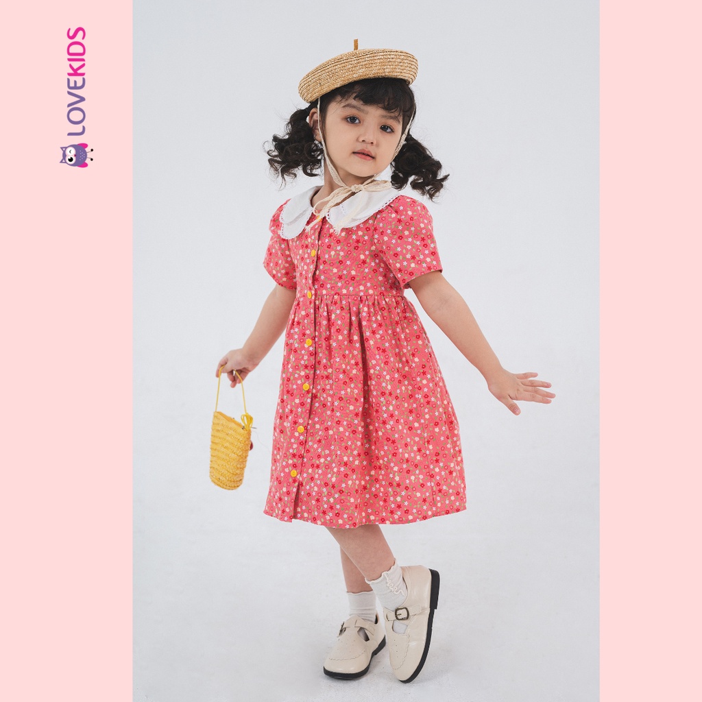 Váy liền BG chất liệu cotton cao cấp họa tiết Spring Flower - Lovekids
