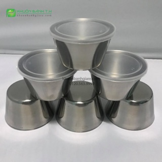 20 khuôn bánh flan inox 304- có nắp đậy