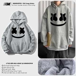 Áo nỉ hoodie nam nữ DJ MarshMello chất nỉ bông dày ấm mềm mịn form rộng thoải mái