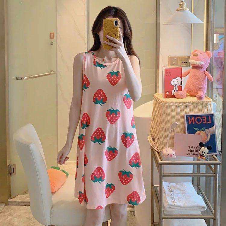 (Bán Sỉ) Váy Ngủ 🌹FREESHIP🌹 Váy Ngủ Dáng Dài Sát Nách Cotton Mềm Mịn Họa Tiết Dễ Thương Siêu Rẻ Siêu Đẹp AN07 | BigBuy360 - bigbuy360.vn