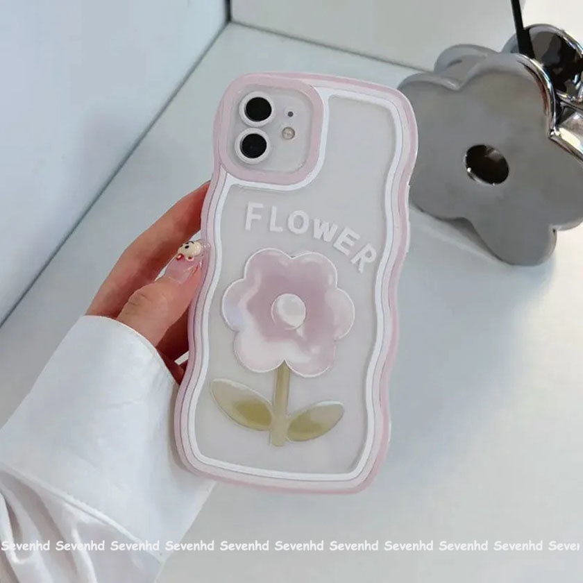 Ốp Điện Thoại Mềm Họa Tiết Hoa Màu Hồng Đơn Giản Cho iPhone 14 13 12 11 Pro Max Xs Max Xr X 7 8 6 6s Plus