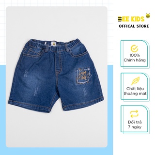 HY Quần Ngố Bee Kids Cạp Chun Có Túi 2 Bên Thân Trước Mài Họa Tiết Thêu Cho Bé Trai (2 - 14 Tuổi) 8QJ01591CT HY