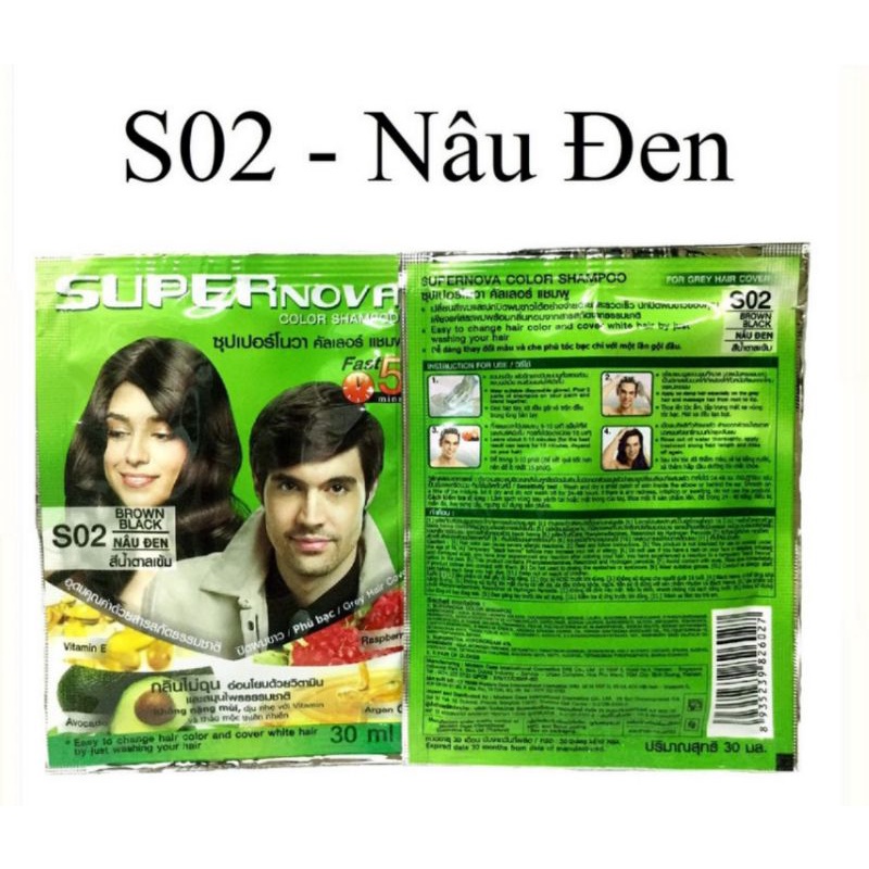 Dầu gội nhuộm thảo dược SuperNova hàng Thái Lan