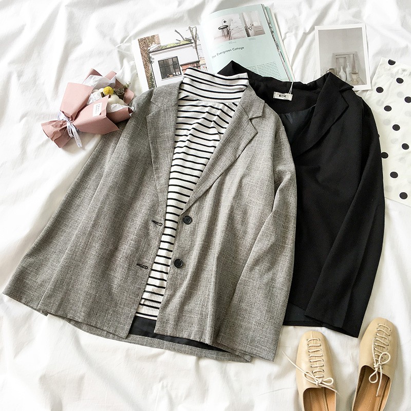 Áo blazer một màu , áo khoác ulzzang