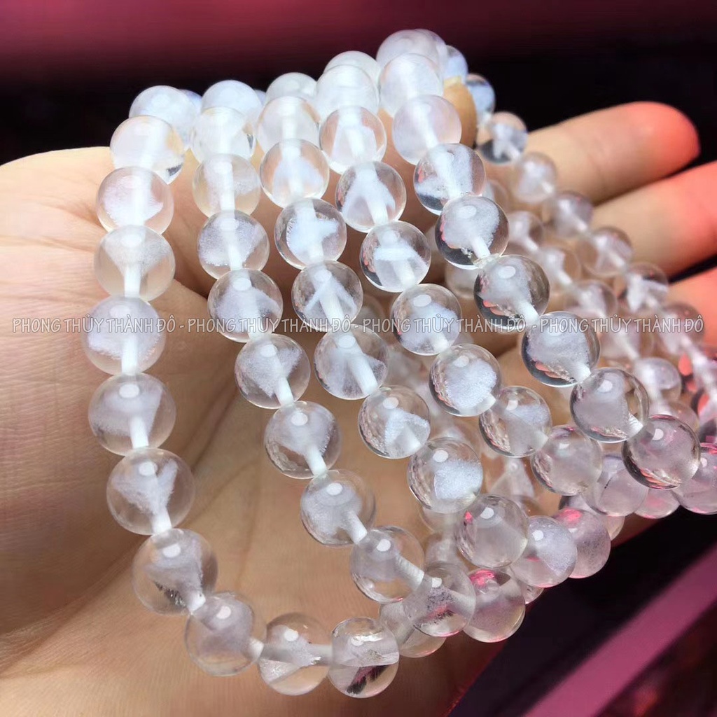 Chuỗi Vòng Ưu Linh Trắng Bao Thể Kim Tự Tháp - Phong Thủy Thành Đô