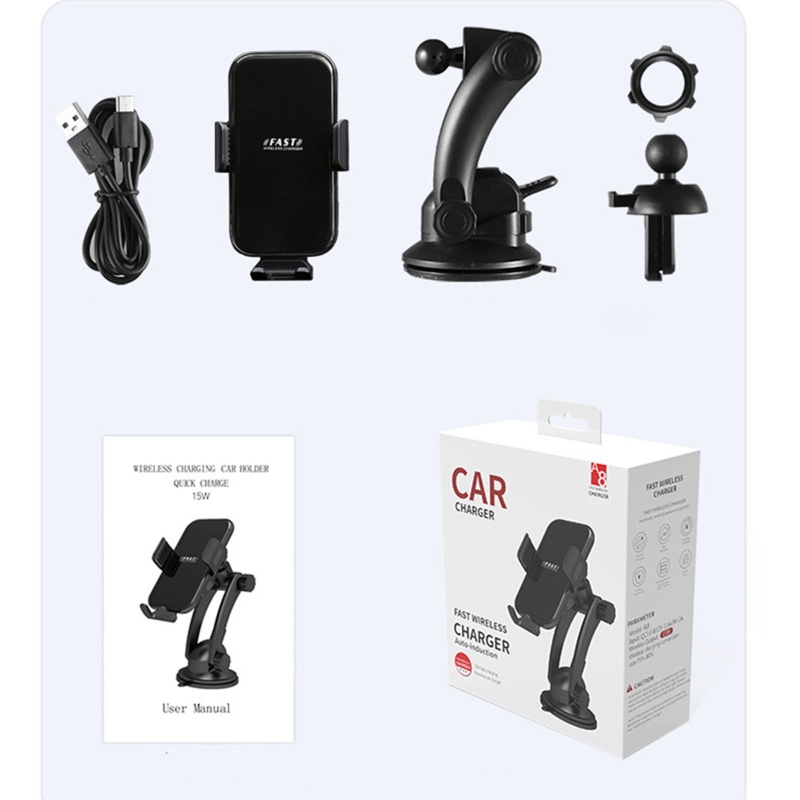 Giá Đỡ Điện Thoại Tích Hợp Sạc Từ Tính 15W Cho Điện Thoại 4 7-6 7in Gắn Khe Điều Hòa Xe