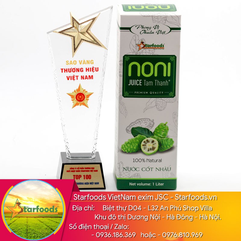 Cốt Nhàu Noni nhà làm lên men từ quả nhàu tươi chín trắng - Pure Noni juice 1000mil.